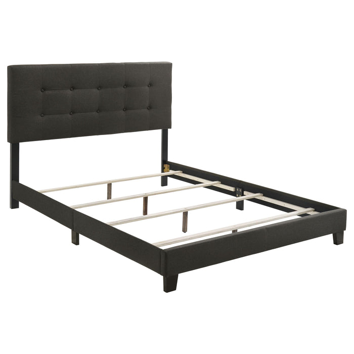 Mapes Tufted Upholstered Eastern King, Queen, Twin & Full Bed Charcoal & Grey - Bargain Furniture (Detroit, MI)