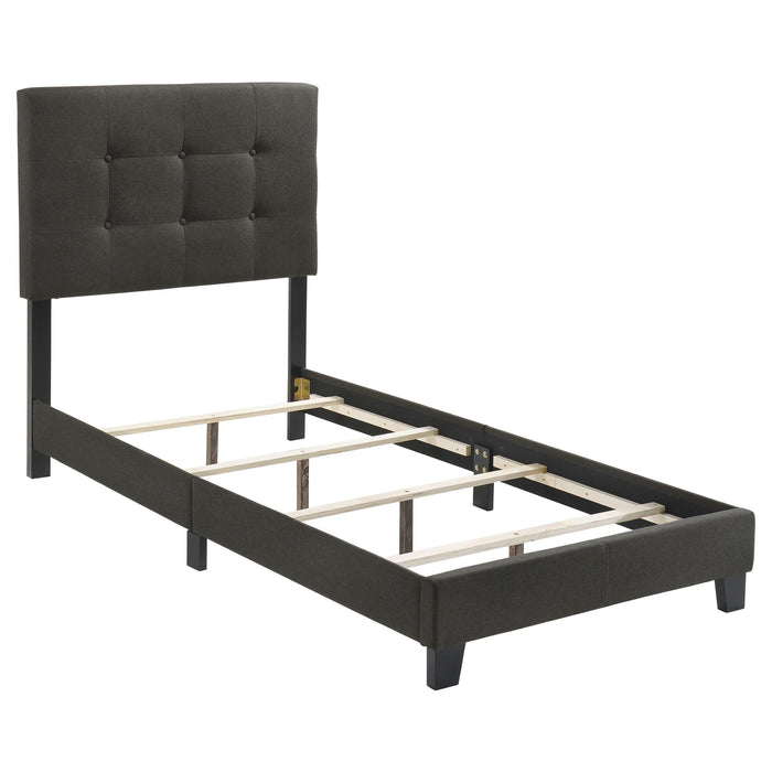 Mapes Tufted Upholstered Eastern King, Queen, Twin & Full Bed Charcoal & Grey - Bargain Furniture (Detroit, MI)