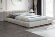 Trinity California King, E.king, Queen, & Full Bed Green & Light Taupe - Bargain Furniture (Detroit, MI)