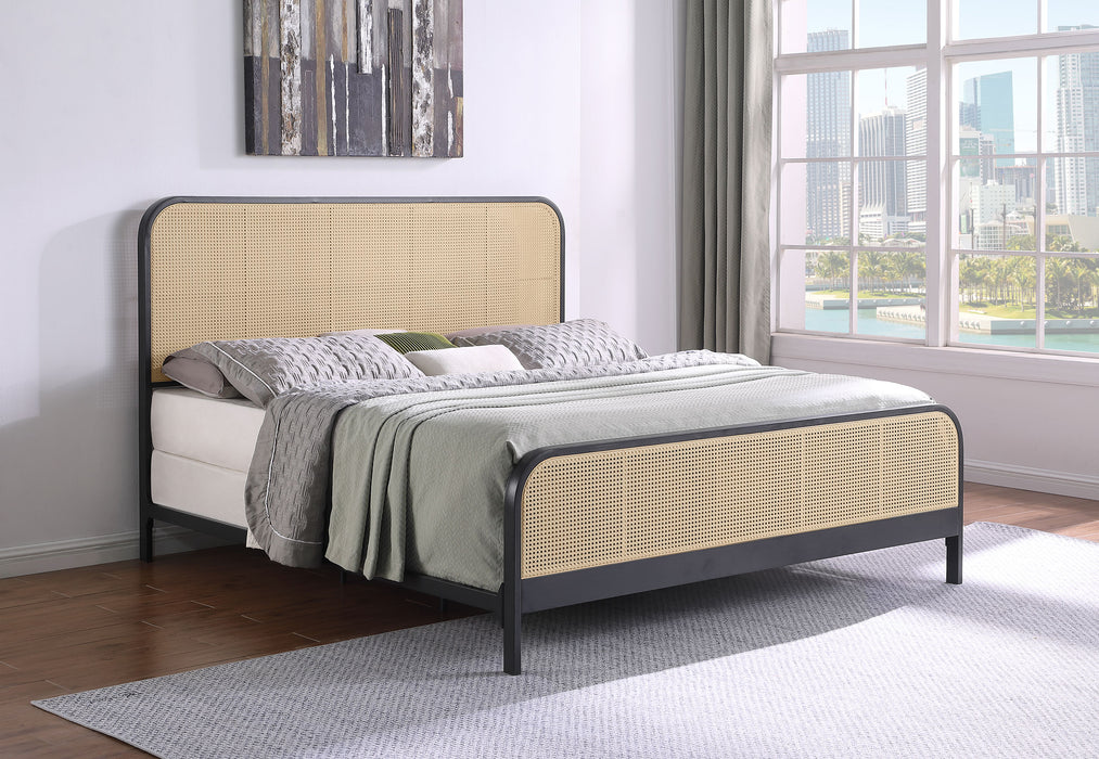 Lanewood Eastern King & Queen Bed Black & White - Bargain Furniture (Detroit, MI)