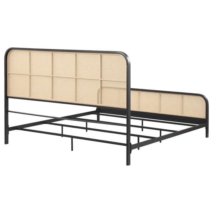 Lanewood Eastern King & Queen Bed Black & White - Bargain Furniture (Detroit, MI)