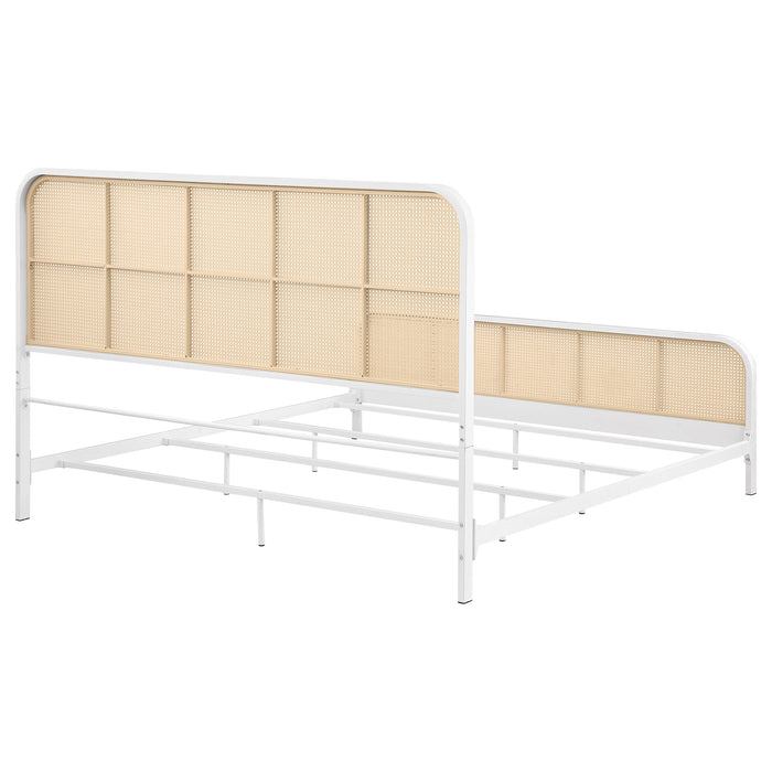 Lanewood Eastern King & Queen Bed Black & White - Bargain Furniture (Detroit, MI)