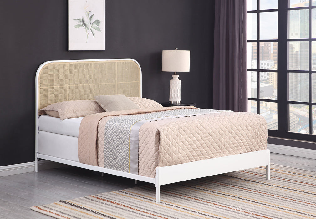 Amherst Eastern King, Queen, Full, & Twin Bed White & Black - Bargain Furniture (Detroit, MI)
