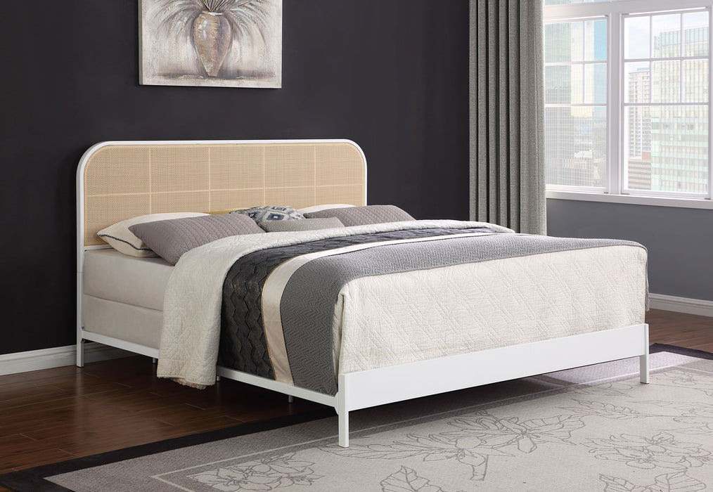 Amherst Eastern King, Queen, Full, & Twin Bed White & Black - Bargain Furniture (Detroit, MI)