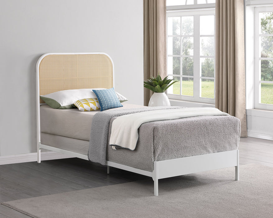 Amherst Eastern King, Queen, Full, & Twin Bed White & Black - Bargain Furniture (Detroit, MI)
