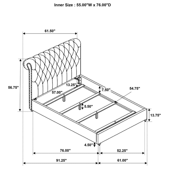 Devon California King, Full, Eastren King, & Queen Bed - Bargain Furniture (Detroit, MI)