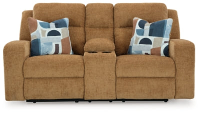 Kanlow Reclining Loveseat with Console - Bargain Furniture (Detroit, MI)