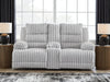 Rhines Falls Power Reclining Loveseat with Console - Bargain Furniture (Detroit, MI)