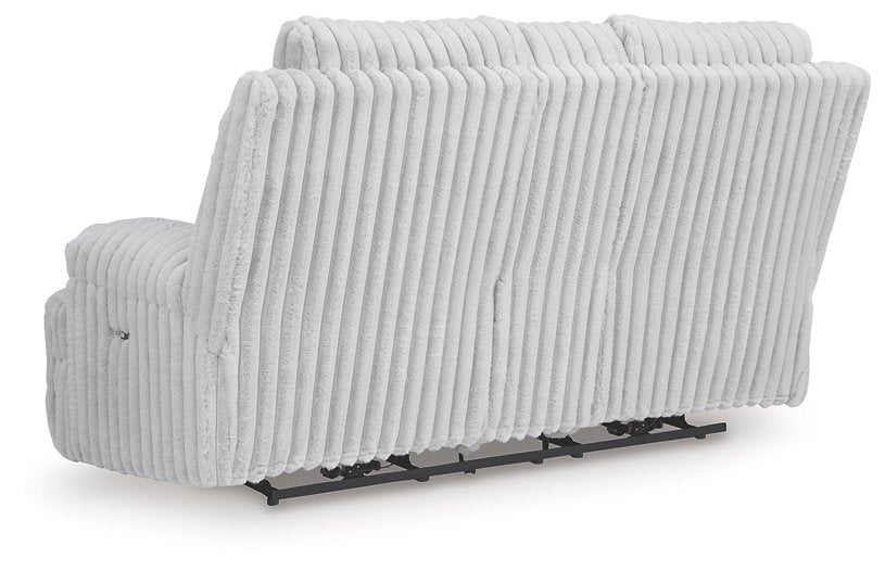 Rhines Falls Power Reclining Loveseat with Console - Bargain Furniture (Detroit, MI)