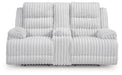 Rhines Falls Power Reclining Loveseat with Console - Bargain Furniture (Detroit, MI)