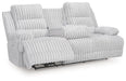 Rhines Falls Power Reclining Sofa with Drop Down Table - Bargain Furniture (Detroit, MI)