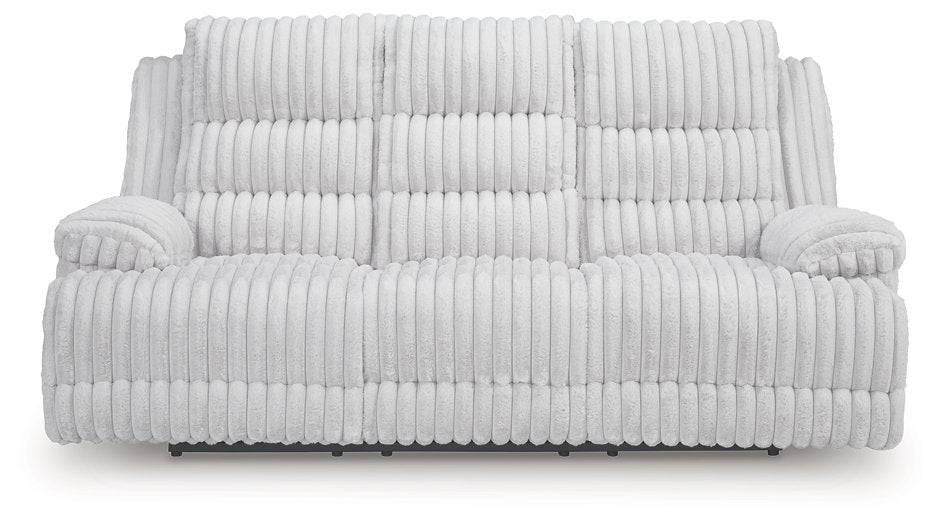 Rhines Falls Power Reclining Sofa with Drop Down Table - Bargain Furniture (Detroit, MI)