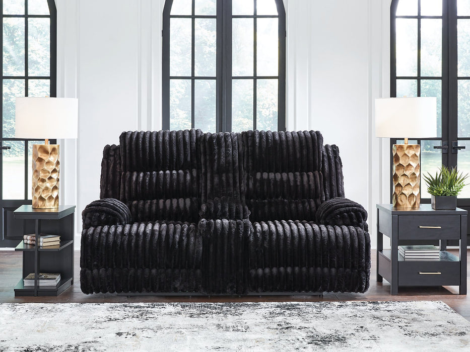 Rhine Falls Reclining Loveseat with Console - Bargain Furniture (Detroit, MI)