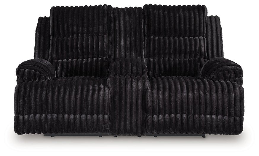 Rhine Falls Reclining Loveseat with Console - Bargain Furniture (Detroit, MI)