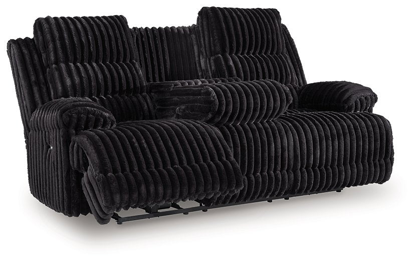 Rhine Falls Power Reclining Sofa with Drop Down Table - Bargain Furniture (Detroit, MI)