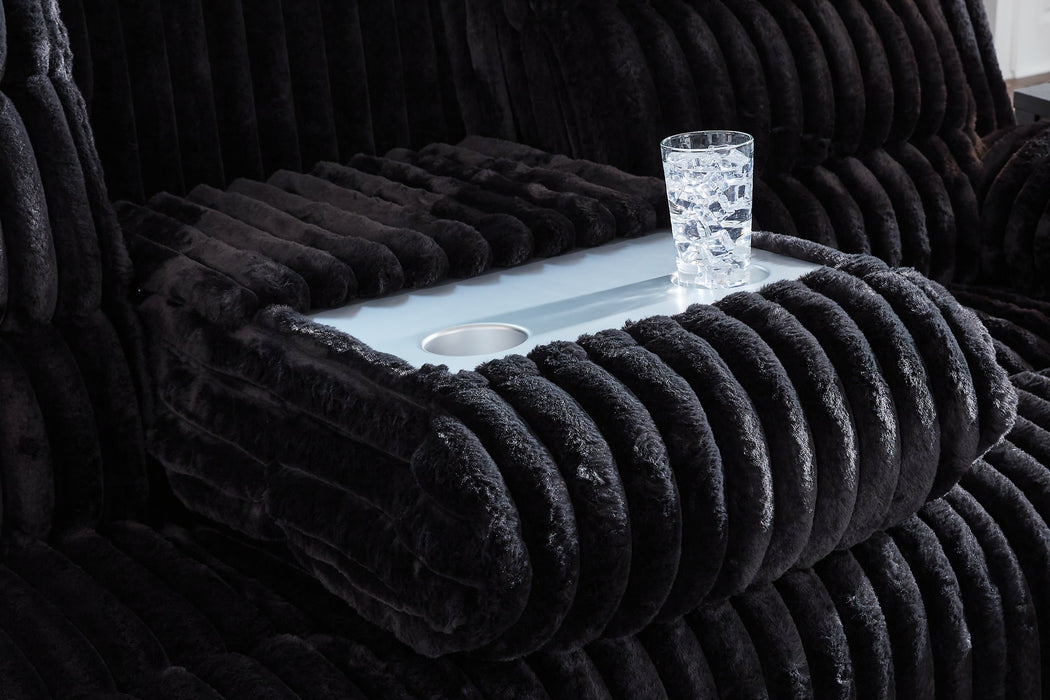 Rhine Falls Power Reclining Sofa with Drop Down Table - Bargain Furniture (Detroit, MI)