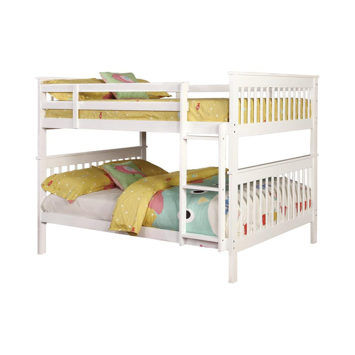 Chapman Full Over Full & Twin Over Full Bunk Bed Black & White - Bargain Furniture (Detroit, MI)