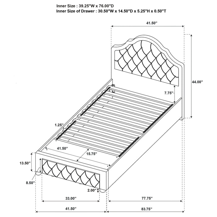 Ashleigh Full & Twin Bed - Bargain Furniture (Detroit, MI)