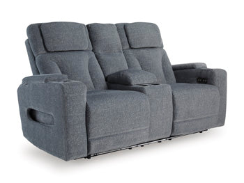 Studio Cave Power Reclining Loveseat with Console - Bargain Furniture (Detroit, MI)