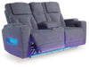 Studio Cave Power Reclining Loveseat with Console - Bargain Furniture (Detroit, MI)