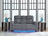 Studio Cave Power Reclining Loveseat with Console - Bargain Furniture (Detroit, MI)