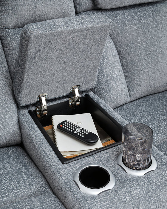 Studio Cave Power Reclining Loveseat with Console - Bargain Furniture (Detroit, MI)