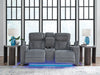 Studio Cave Power Reclining Loveseat with Console - Bargain Furniture (Detroit, MI)