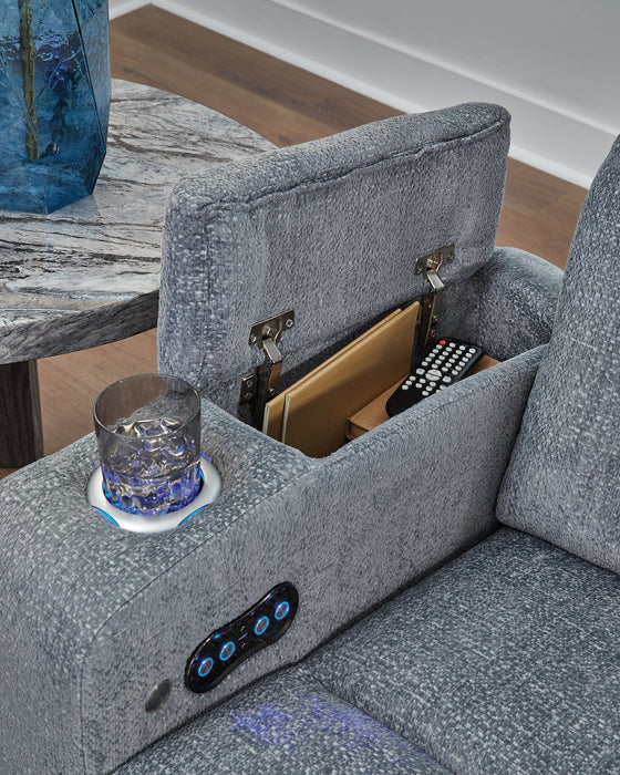 Studio Cave Power Reclining Loveseat with Console - Bargain Furniture (Detroit, MI)