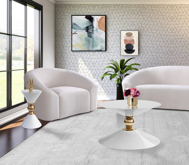 Malia White / Gold Coffee Table