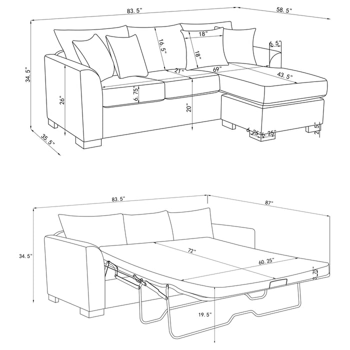 Storey Sleeper Sectionals - Bargain Furniture (Detroit, MI)