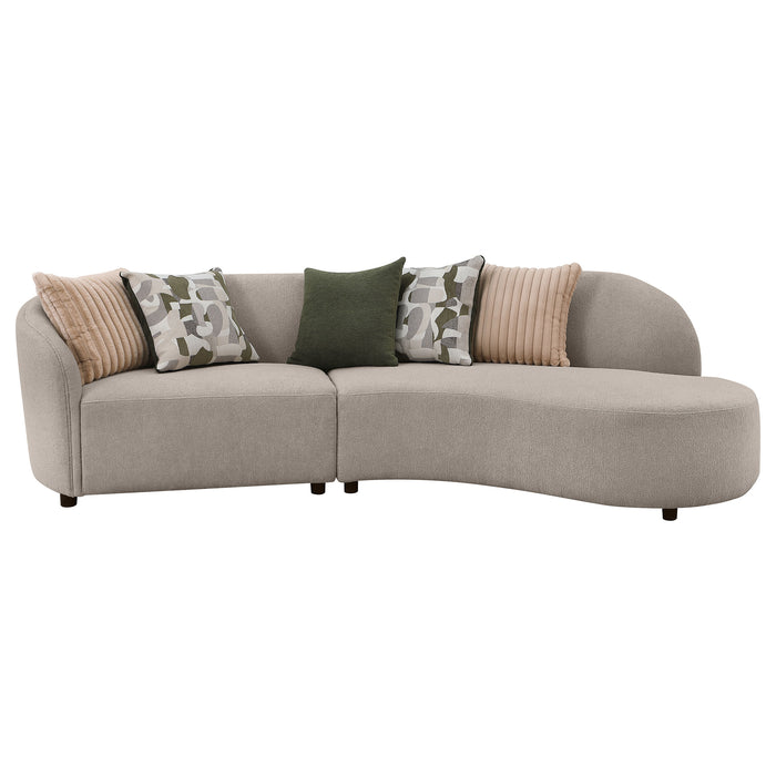 Fayette Stationary Sectionals Greige - Bargain Furniture (Detroit, MI)