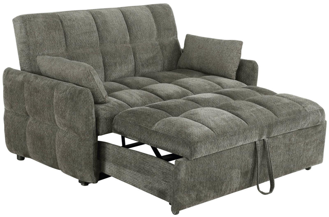 Cotswold Tufted Cushion Sleeper Sofa Bed Light Grey & Dark Grey - Bargain Furniture (Detroit, MI)