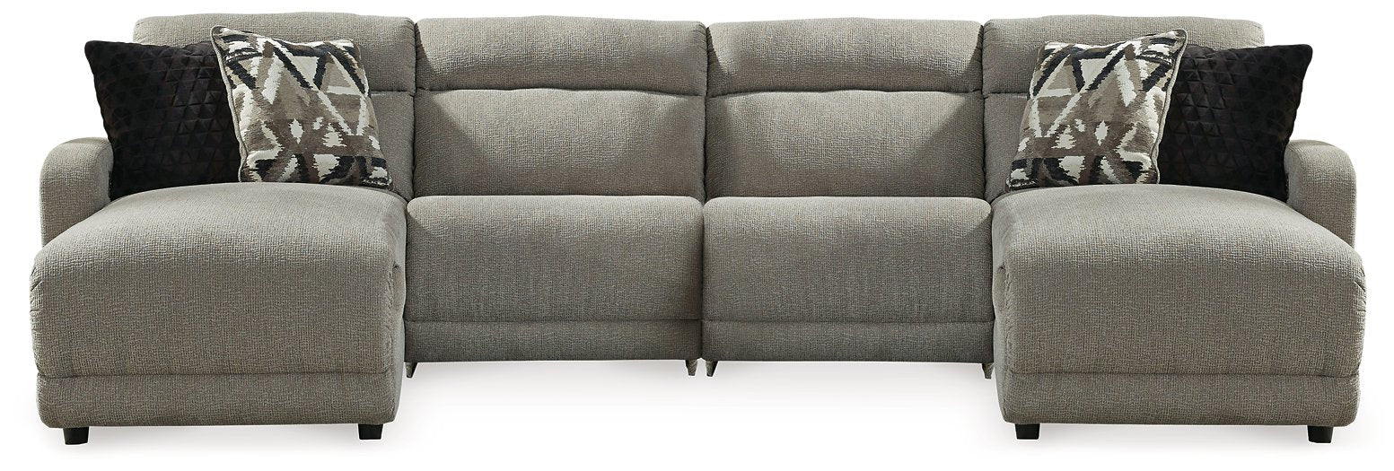 Colleyville Power Reclining Sectional with Chaise - Bargain Furniture (Detroit, MI)