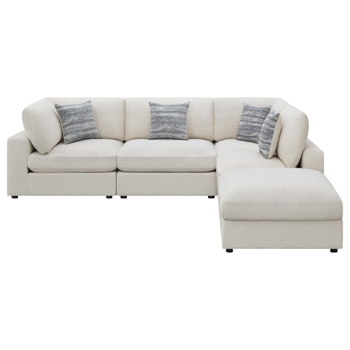 Serene 5-piece Upholstered Modular Sectional Sofa Beige - Bargain Furniture (Detroit, MI)