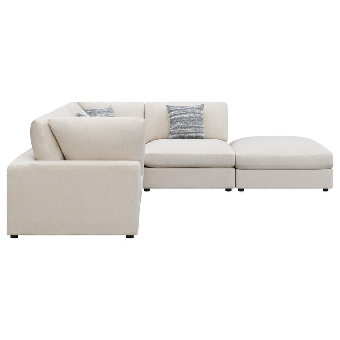 Serene 5-piece Upholstered Modular Sectional Sofa Beige - Bargain Furniture (Detroit, MI)