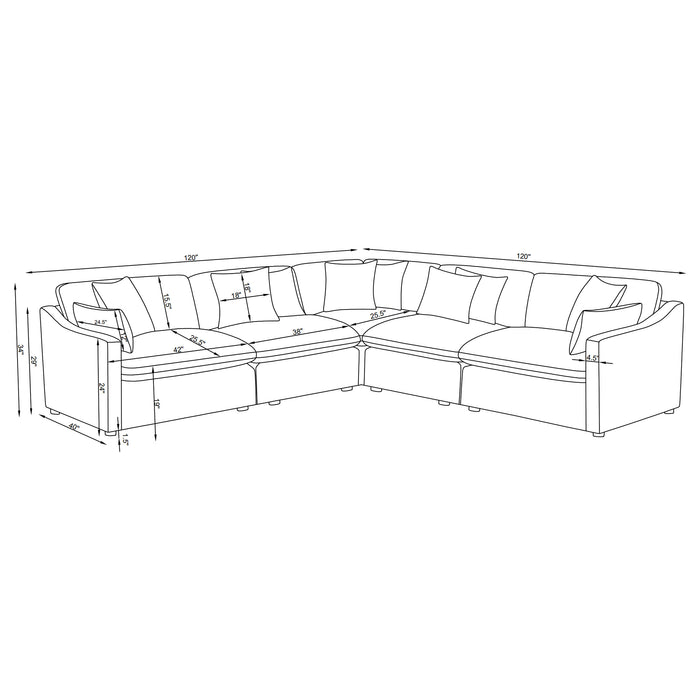 Hobson Sectionals 9 - Bargain Furniture (Detroit, MI)