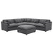 Hobson 6-piece Upholstered Modular Sectional Sofa Charcoal - Bargain Furniture (Detroit, MI)
