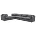 Hobson 6-piece Upholstered Modular Sectional Sofa Charcoal - Bargain Furniture (Detroit, MI)