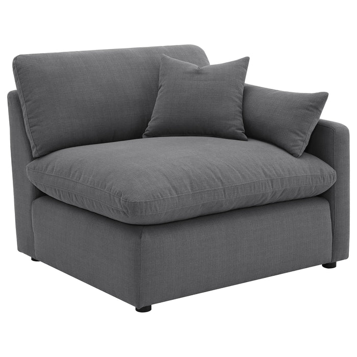 Hobson 6-piece Upholstered Modular Sectional Sofa Charcoal - Bargain Furniture (Detroit, MI)