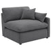 Hobson 6-piece Upholstered Modular Sectional Sofa Charcoal - Bargain Furniture (Detroit, MI)