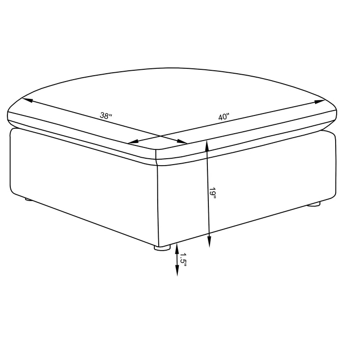 Hobson Ottomans Black