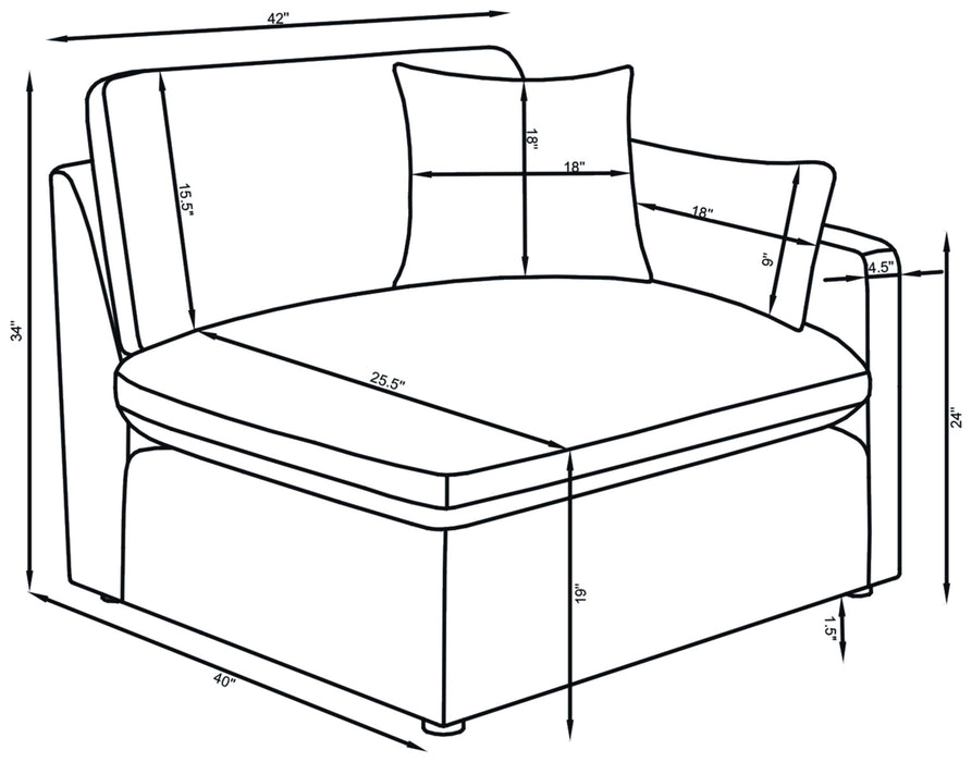 Hobson Modular Sectionals 8 - Bargain Furniture (Detroit, MI)