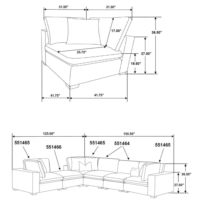 Lakeview Modular Sectionals Upholstered - Bargain Furniture (Detroit, MI)