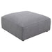 Jennifer Square Upholstered Ottoman Grey image