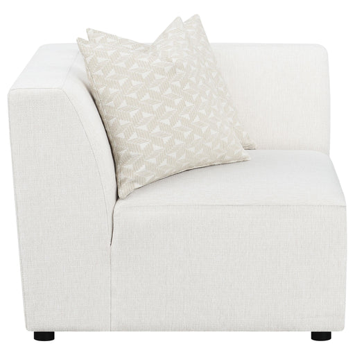 Freddie Upholstered Corner Chair Pearl - Bargain Furniture (Detroit, MI)