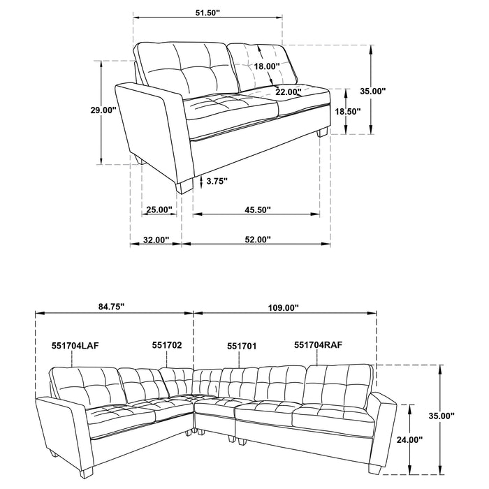 Georgina Modular Sectionals 5 - Bargain Furniture (Detroit, MI)