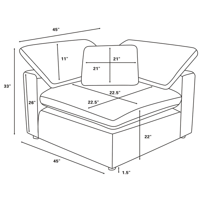 Raleigh Modular Sectionals Grey - Bargain Furniture (Detroit, MI)