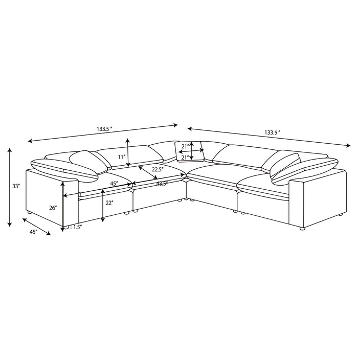 Raleigh Modular Sectionals Grey - Bargain Furniture (Detroit, MI)