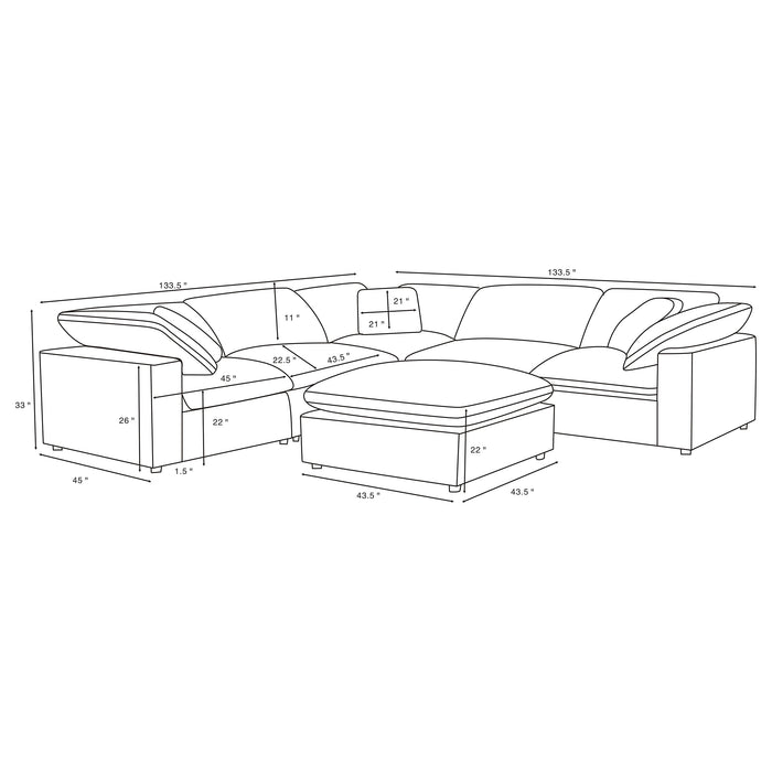 Raleigh Modular Sectionals Upholstered - Bargain Furniture (Detroit, MI)
