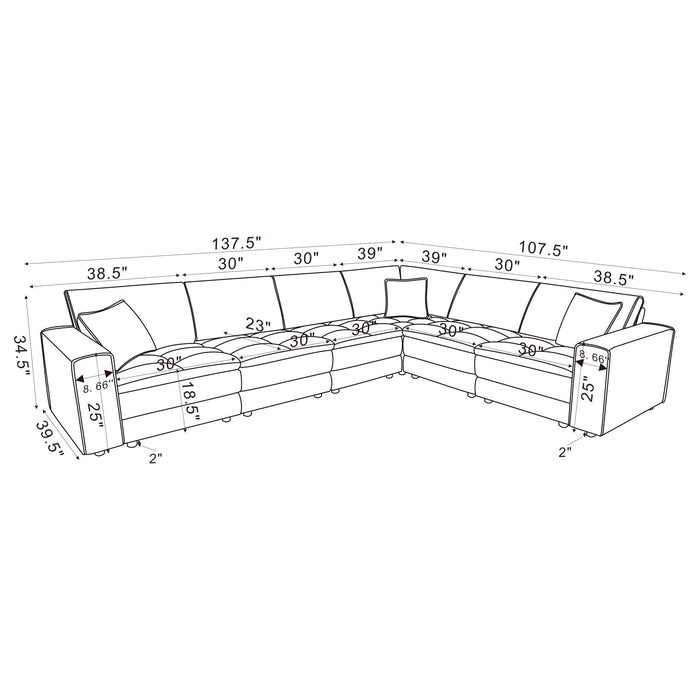 Atlantic Modular Sectionals - Bargain Furniture (Detroit, MI)